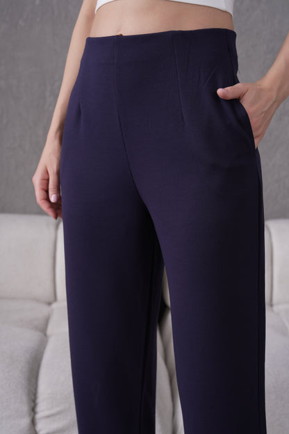 İthal Krep Kumaş Şalvar Model Balon Pantolon-Lacivert